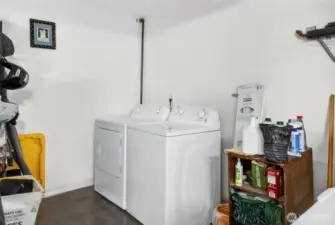 Washer/Dryer located in the garage
