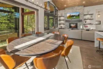 Dining area just steps from the kitchen.