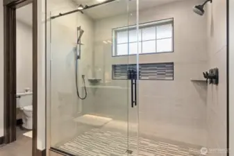 Another view of the step-in shower in the primary bath.