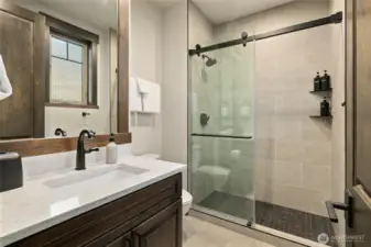 3/4 bath with shower.
