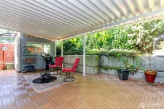 Covered Patio off of the back of the home
