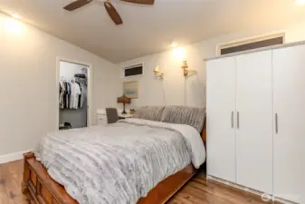 Primary Bedroom with walk in closet & en suite three quarter bath