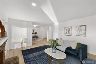 Freshly painted white interior