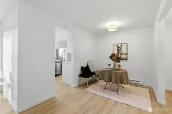 Kitchen leads out into the dining room