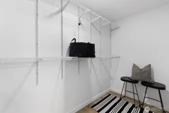 walk-in closet in primary bedroom