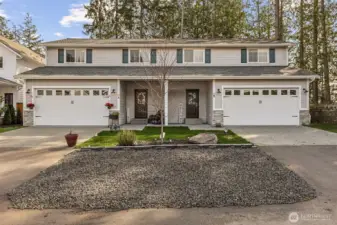 Front of Duplex Showing Tons of Parking
