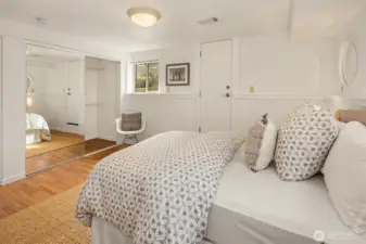 The downstairs bedroom.