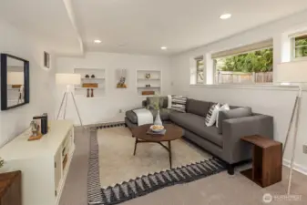 The downstairs living room.