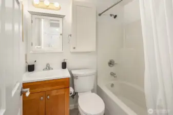 A second full bathroom downstairs.