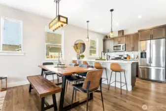 Open floor plan with space for dining and relaxing