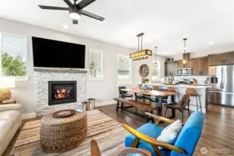 Fireplace really sets the comfort vibes