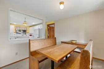 Dining room with view through to Kitchen.