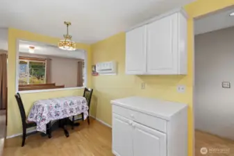 Eating nook in Kitchen.