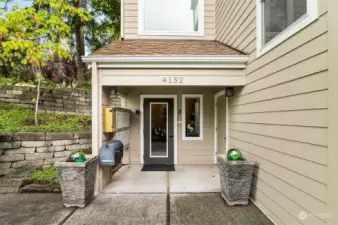 Another View of the Main Entrance. Access to the condo is through this entrance or through the garage. All with no stair access.