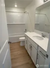 Secondary Bath on the second floor