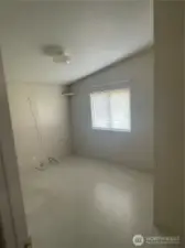 One of the two bedrooms which are side by side bedrooms with a full bathroom to use.