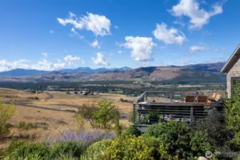 Southern mountain views from homes South deck.
