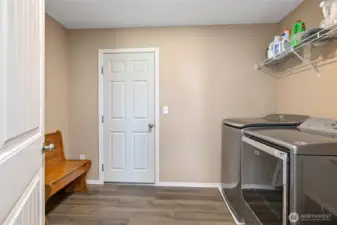 Nice size laundry area.