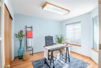 Another great sized bedroom and or office/den/playroom/flex room! Double french doors welcome you into this versatile space.