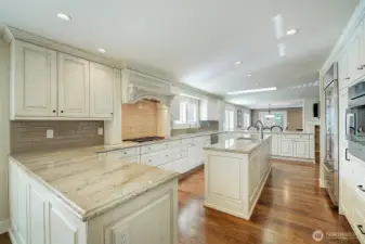 Well thought out and perfect cook's kitchen.