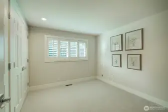 2nd bedroom with double closets.