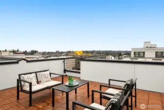 Expansive rooftop deck with territorial views