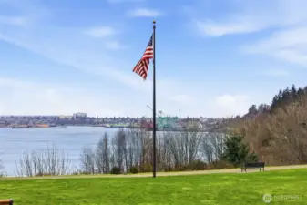 Just minutes away — Harborview Park with stunning views of Possession Sound.
