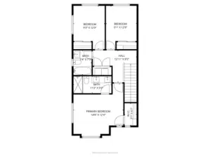 Upstairs retreat with primary suite, additional bedrooms, and convenient laundry.