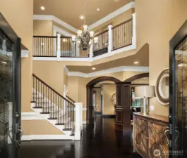 Soaring 2-story entry