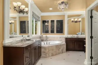 Primary bathroom with heated floors