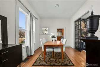 Dining room between kitchen and living room