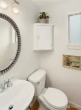 The convenient half bathroom on your main level