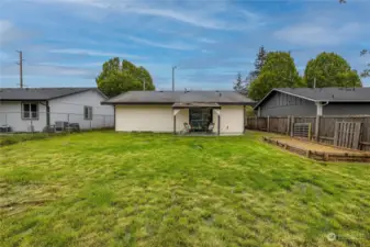 This large yard has room for a game of volleyball or lawn golf. You can entertain your guest in a multitude of ways.