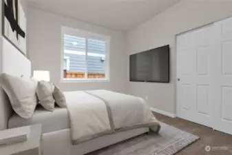 virtually staged 2nd bedroom