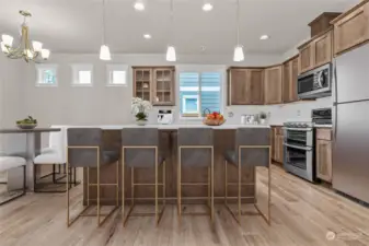 virtually staged kitchen