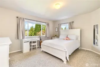 Extra large secondary bedroom would be great for office, homeschool, home gym, craft or hobby!