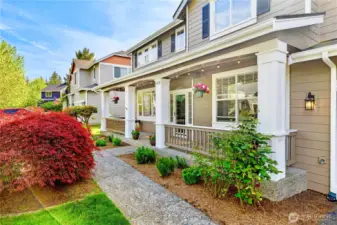 Front porch is a great place to meet or greet!