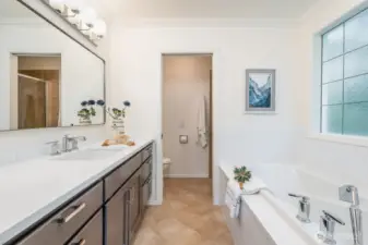 Main floor primary bathroom.