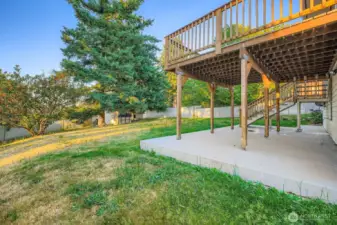 Perfect under deck storage and out of the weather space