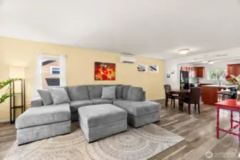 Open Concept Living, Dining, & Kitchen