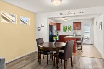 Open Concept Living, Dining, & Kitchen