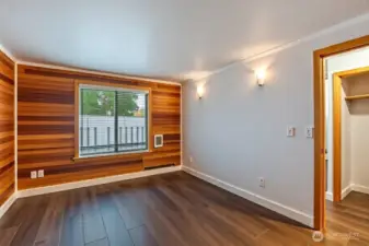 Bright and inviting sleeping space.