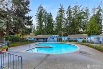 Community outdoor heated pool.