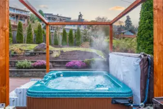Soak in the hot tub