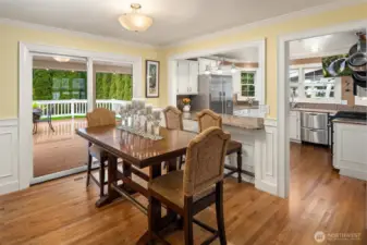 Quaint counter seating perfect for morning espresso or afternoon beverage. I want to mention the double drawer dishwasher!