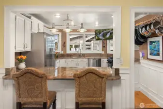 Beautifully appointed kitchen designed both for everyday living and elevated entertaining.