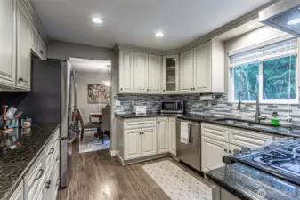 Stainless steel kitchen appliances