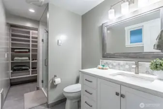 Primary bedroom walk-n closet and bathroom