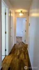 hallway to bathroom and bedrooms