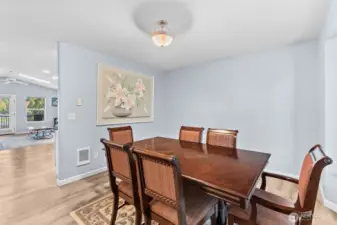 There's plenty of space here for a large dining table so hosting the next gathering is a snap! Dining is conveniently located near the kitchen.
